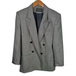 Giorgio Sant’Angelo Vintage Double-Breasted Long Line Pure Wool Blazer Size 8